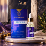 سرم حاوی ویتامین A و رتینول ۴۰ میل برند لاکچری کوین اصل فرانسه برای رفع چین و چروک جوانی و لطافت پوست صورت گردن دست ریز پوست